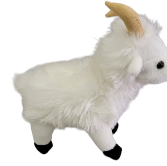 Fiesta White Plush Goat 11"  Billy Goat - Picture 2 of 4